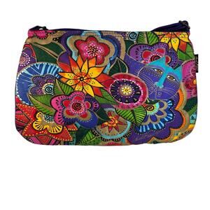 Laurel Burch Crossbody Colorful Cat Carlotta's Garden Crossbody bag